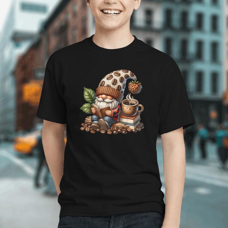 Coffee And Book Reading Accessories For Book Lovers Gnome Graphic Youth