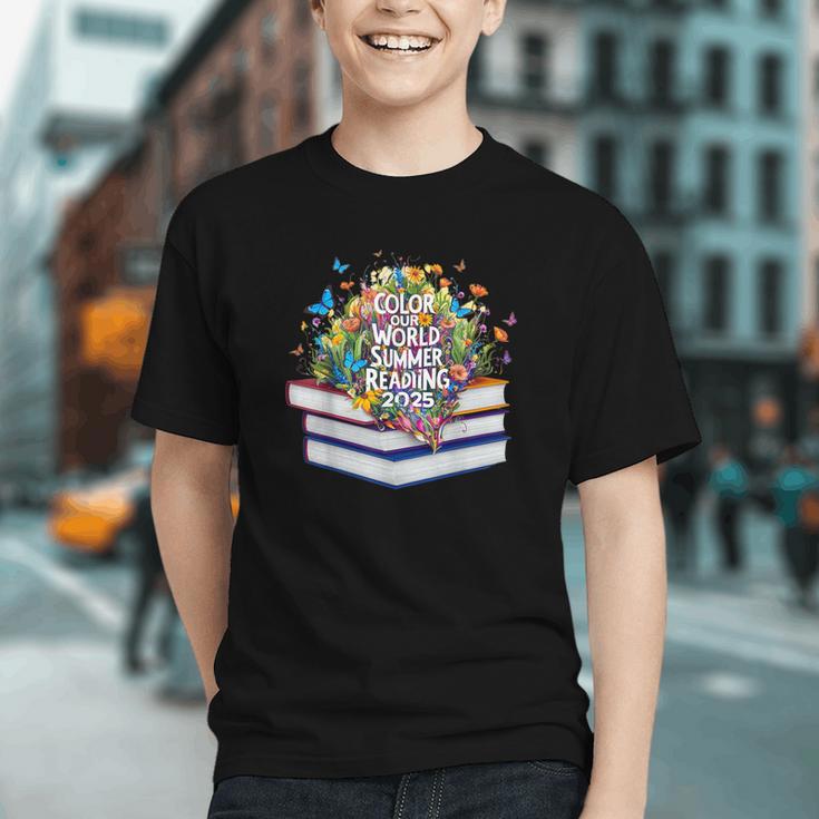 Color Our World Summer Reading 2025 Cute Book Wildflowers Graphic Youth