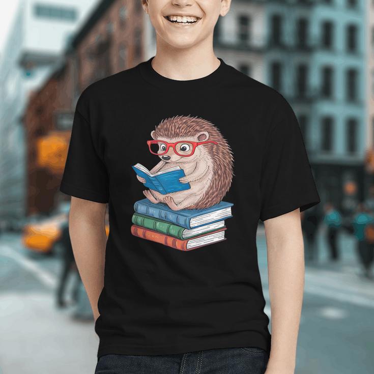 Cool Hedgehog Book Nerd Readers Graphic Youth