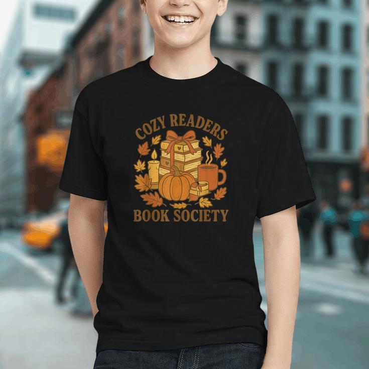 Cozy Readers Book Society Vintage Fall Books & Pumpkin Graphic Youth