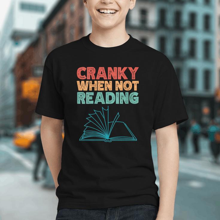 Cranky When Not Reading Retro Vintage Book Lover Graphic Youth