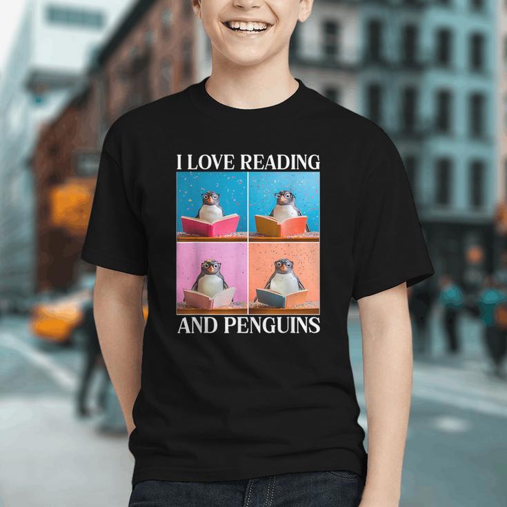 Cute Penguin Reading Book School Librarian Teacher Student Graphic Youth