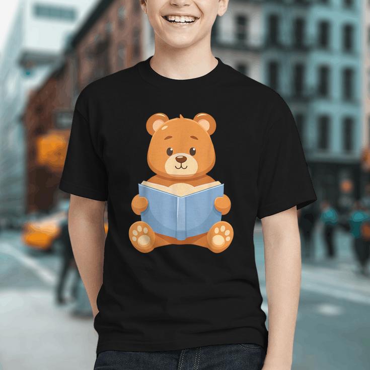Cute Teddy Bear Reading Book Adorable For Readers Graphic Youth Cute Teddy Bear Reading Book Adorable For Readers Graphic Youth