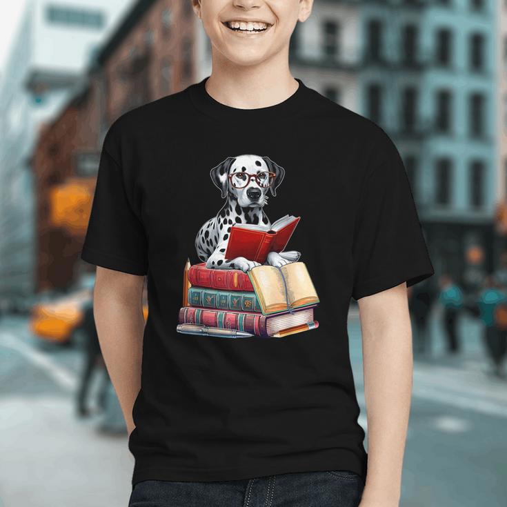Dalmatian Reading Books Matching Bookworm Readers Librarian Graphic Youth