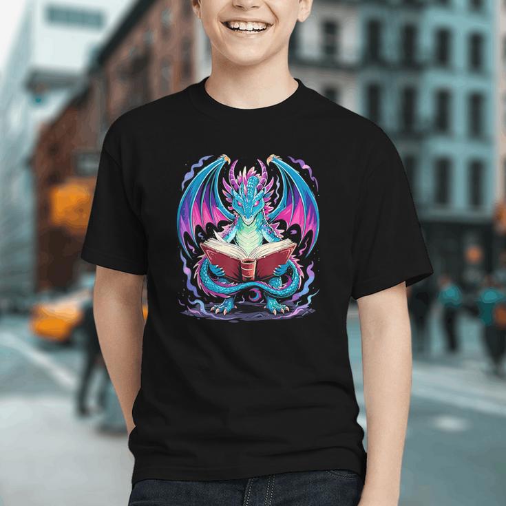 Dragon Reading Book Lover Graphic Youth