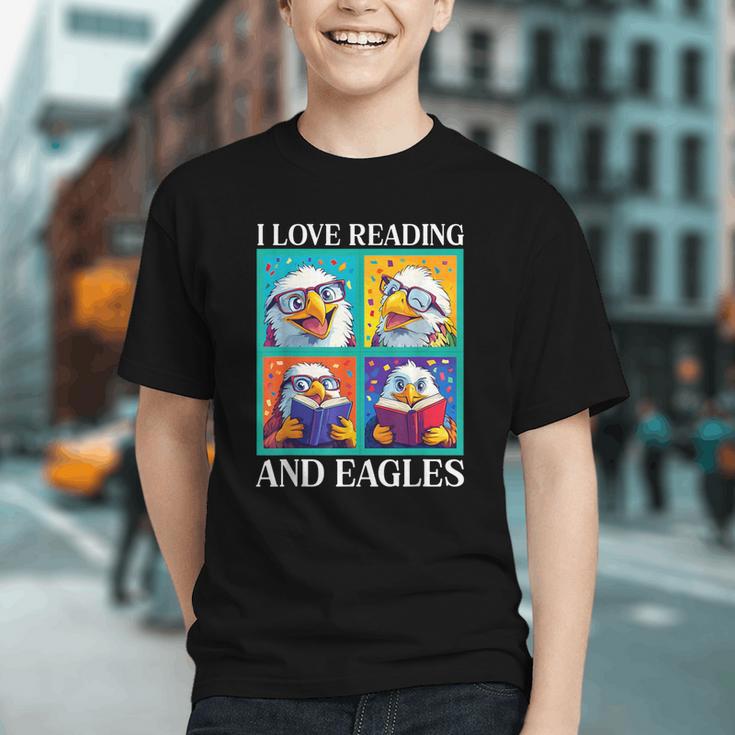 Eagle Love Reading And Eagles Child Book Lover Graphic Youth