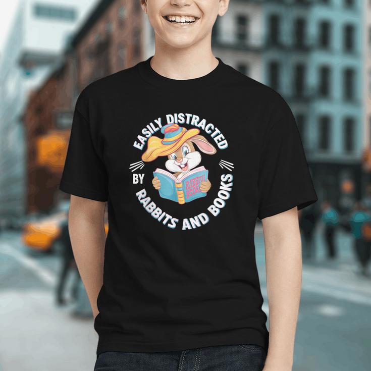 Easily Distracted By Rabbits And Books Reading Graphic Youth Easily Distracted By Rabbits And Books Reading Graphic Youth