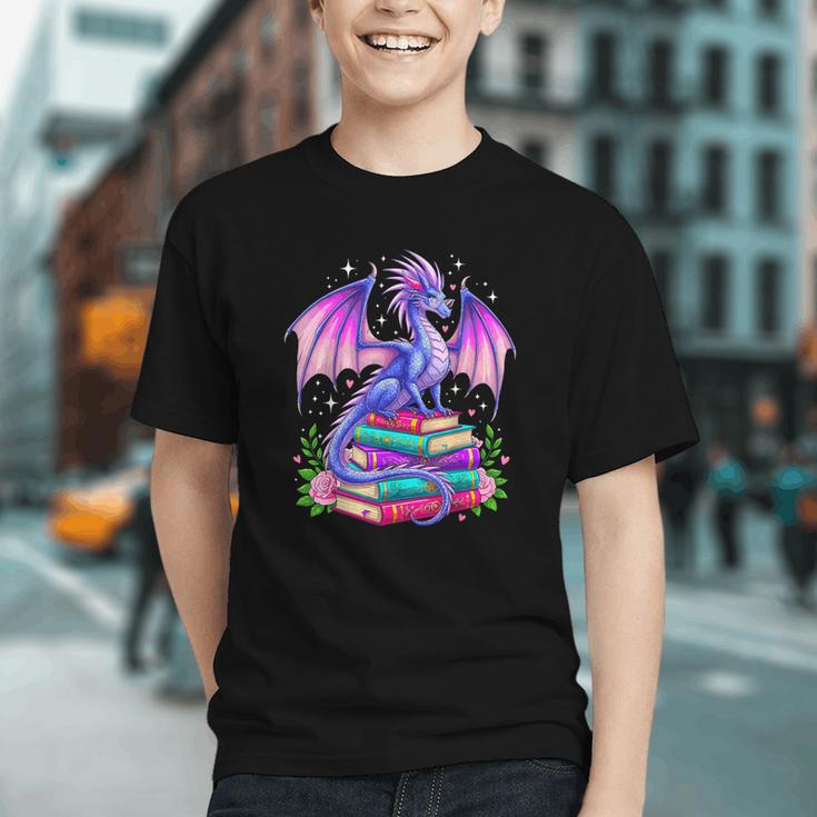 Fantasy Dragon Reading Books Bookworm Graphic Youth