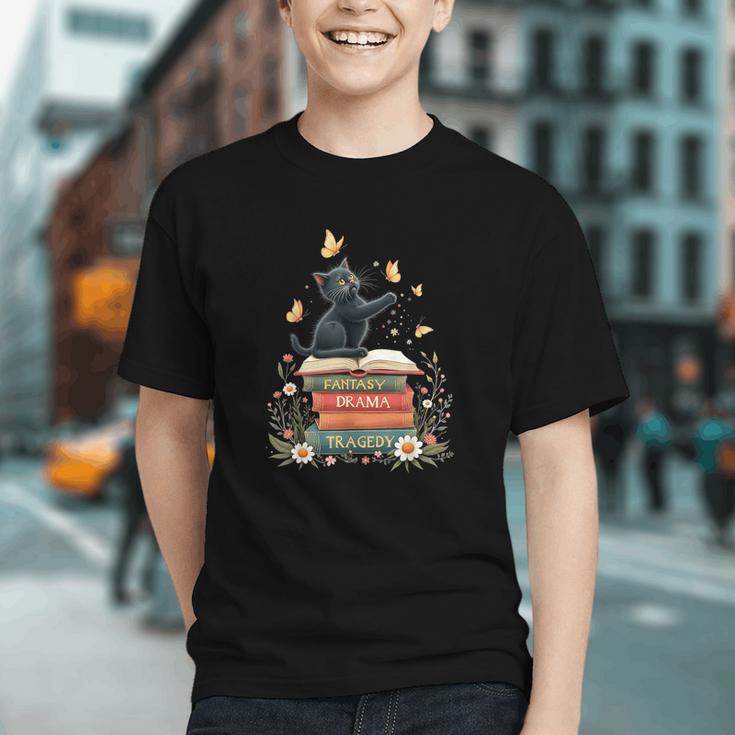 Fantasy Drama Tragedy Reading Lover Book Cat Humor Graphic Youth
