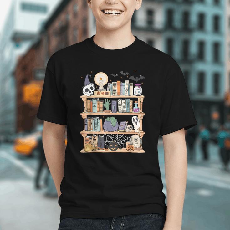 Ghost Book Reading Books Lover Teacher Happy Halloween Graphic Youth
