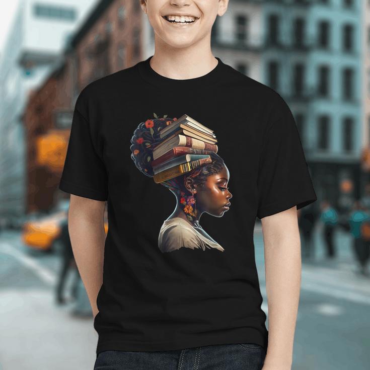 Girl Crown Of Books African Teacher Black History BHM Graphic Youth