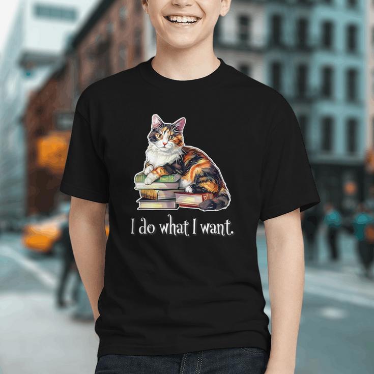 Girls Books I Do What I Want Calico Cat Lover Graphic Youth