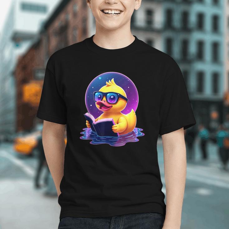 Humor Rubber Duck Reading Book Graphic Youth