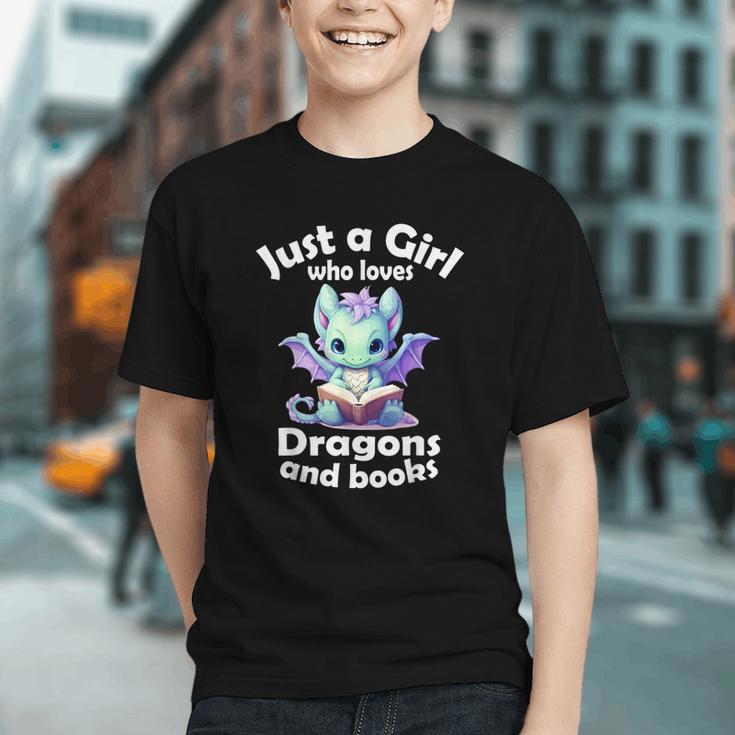 Just a Girl Who Loves Dragons And Books Dragon For Kids Graphic Youth Just a Girl Who Loves Dragons And Books Dragon For Kids Graphic Youth