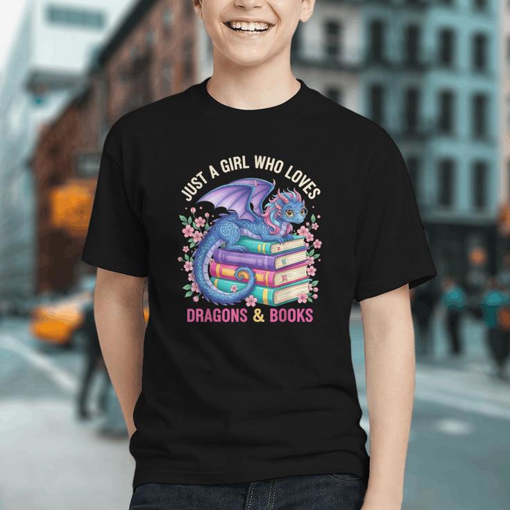 Just a Girl Who Loves Dragons And Books Dragon Reading Graphic Youth