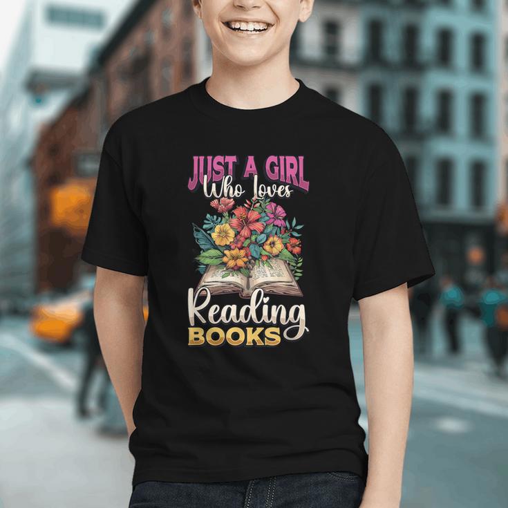 Just A Girl Who Loves Reading Books Graphic Youth Just A Girl Who Loves Reading Books Graphic Youth