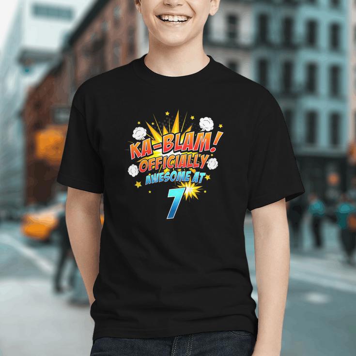 Kids Ka-Blam 7 Year Old Boys 7th Birthday Comic Book Super Hero Graphic Youth