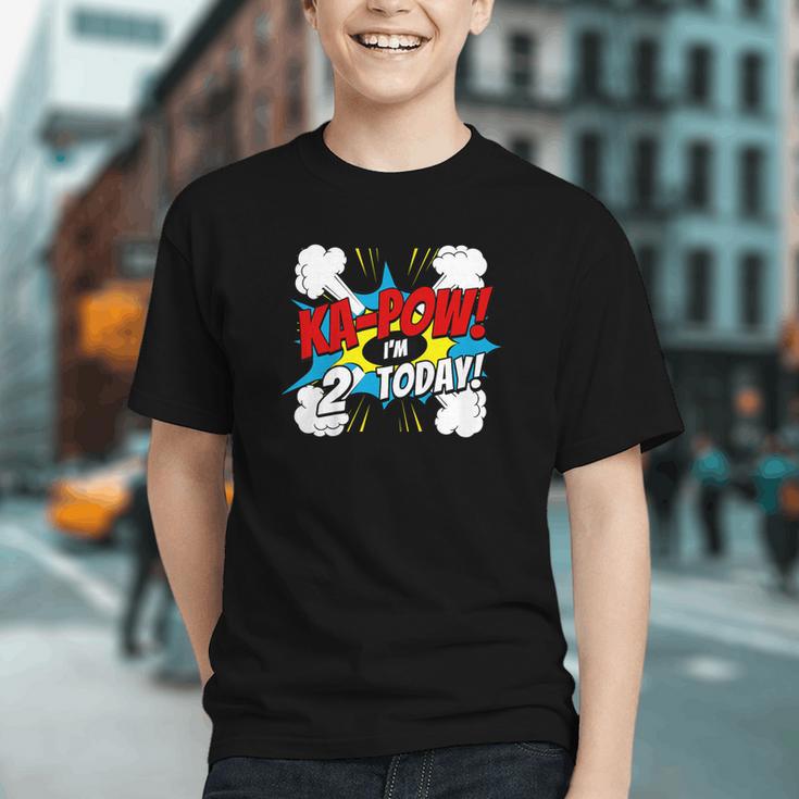 Kids Ka-Pow 2 Years Old Kids 2nd Birthday Comic Book Super Hero Graphic Youth Kids Ka-Pow 2 Years Old Kids 2nd Birthday Comic Book Super Hero Graphic Youth