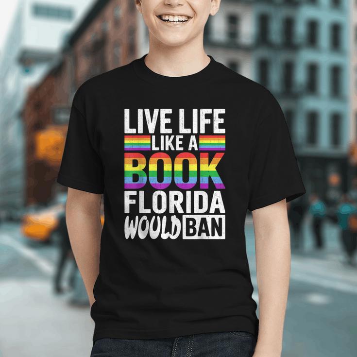 LGBTQ Quote Live Life Like A Banned Rainbow Book Graphic Youth LGBTQ Quote Live Life Like A Banned Rainbow Book Graphic Youth