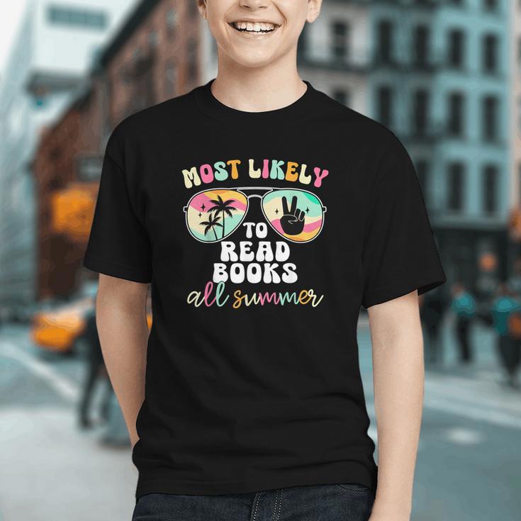 Most Likely To Read Books All Summer Teacher Student Graphic Youth