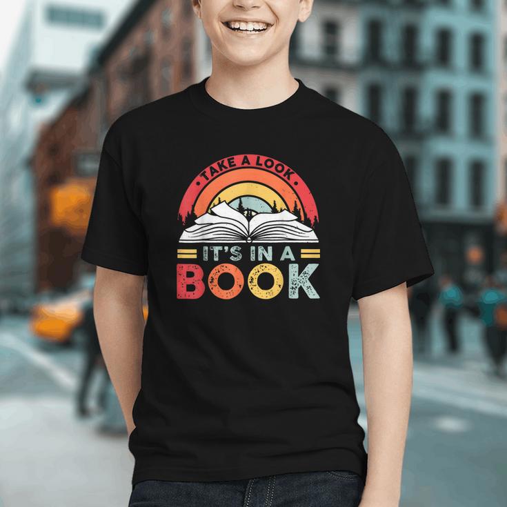 Take A Look It's In A Book Reading Book Vintage Rainbow Graphic Youth Take A Look It's In A Book Reading Book Vintage Rainbow Graphic Youth
