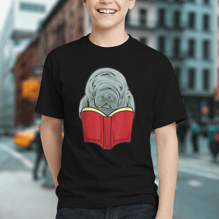 Manatee Reading Books Sea Animal Manatee Graphic Youth Manatee Reading Books Sea Animal Manatee Graphic Youth