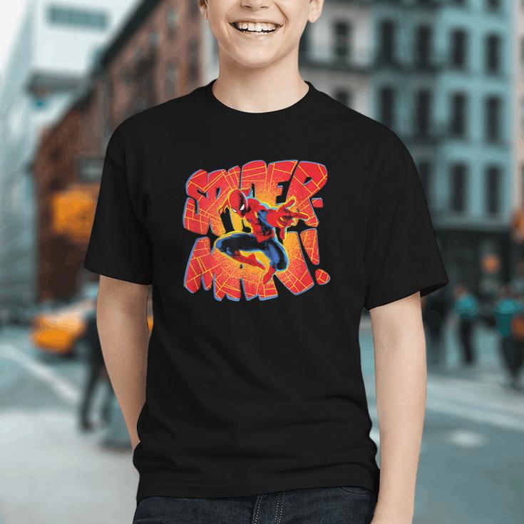 Marvel Spider-Man Peter Parker Comic Book Letter Logo Graphic Youth