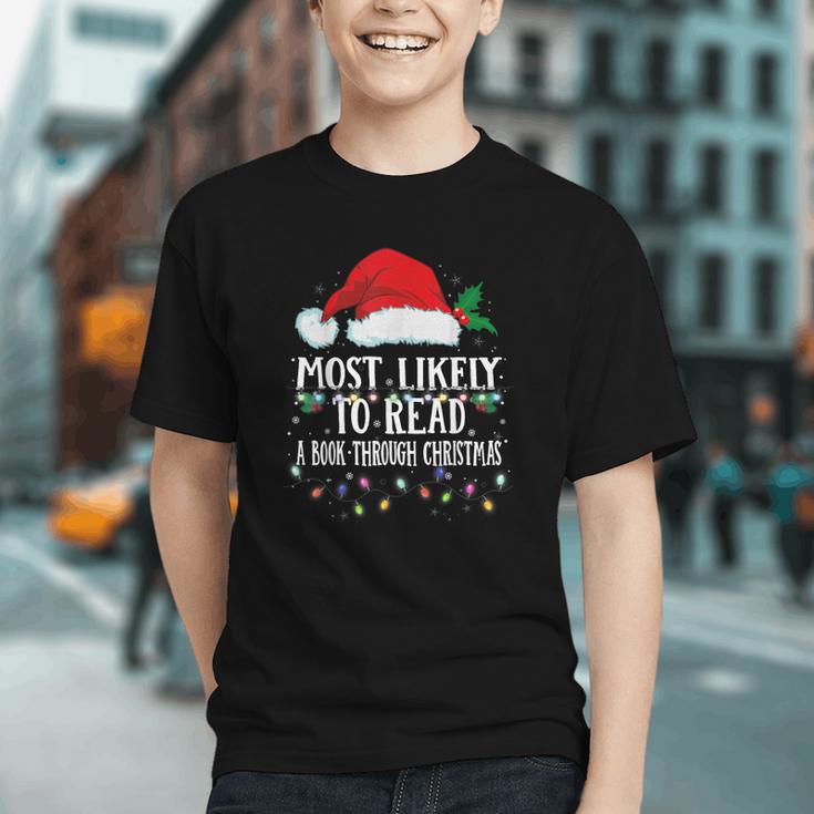 Matching Christmas PJS Most Likely To Read A Book Graphic Youth