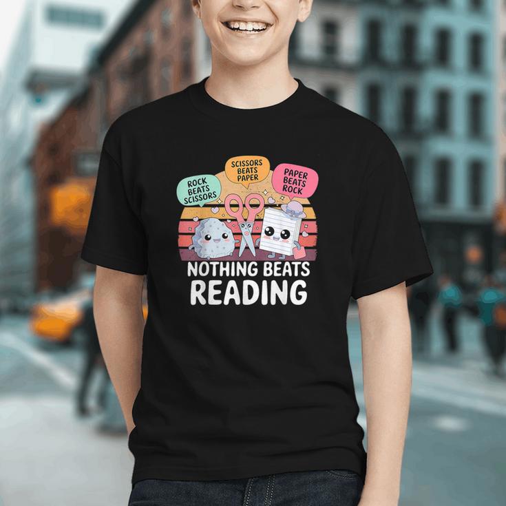 Nothing Beats Reading Rock Paper Scissors Books Lover Graphic Youth
