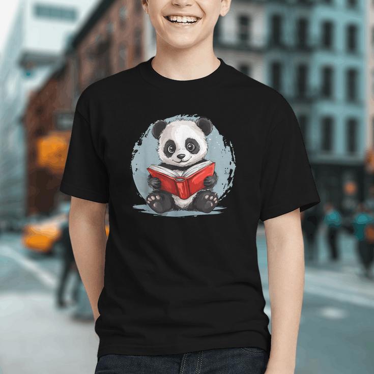 Panda With Book For Reading Enthusiasts Graphic Youth