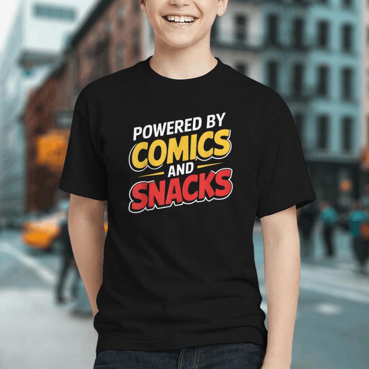 Powered By Comics And Snacks Comic Book Lover Graphic Youth