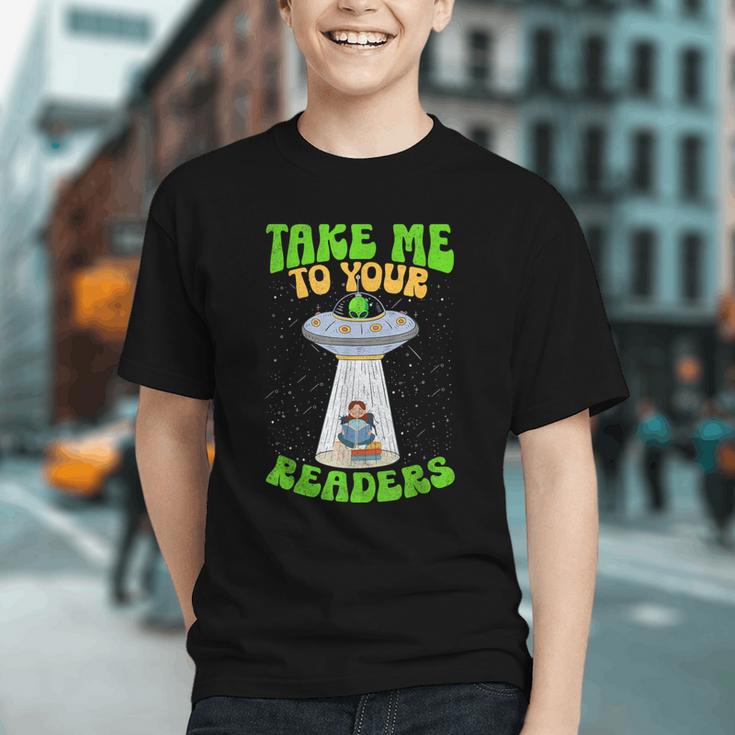 Take Me To Your Readers Alien Book Reading Bookaholic Graphic Youth