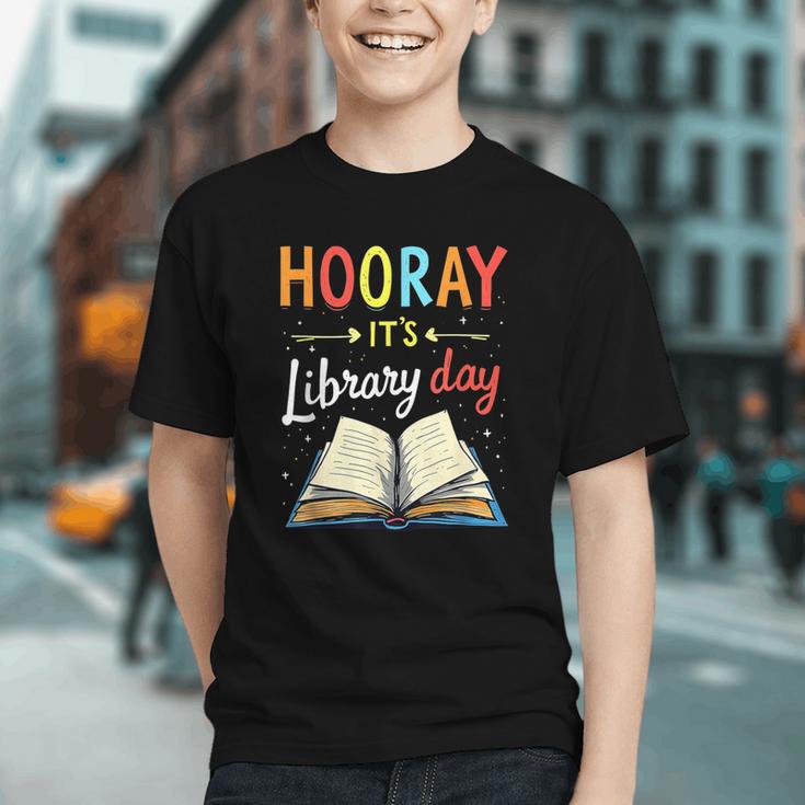 Reading Books Bibliophile Hooray It's Library Day Graphic Youth
