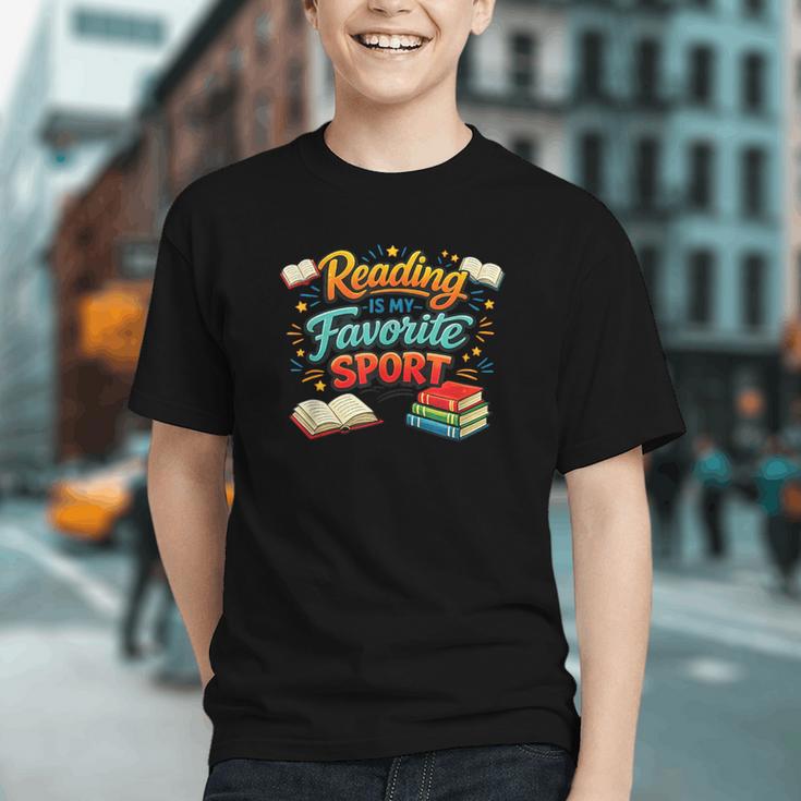 Reading Is My Favorite Sport Book Lover Graphic Youth