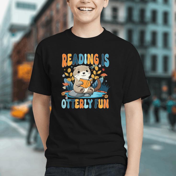 Reading Is Otterly Fun Sea Otter Book Lover Bookworm Graphic Youth