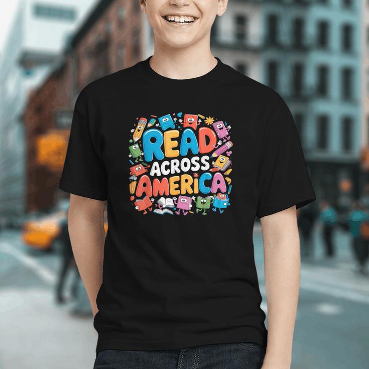Reads Across Tee America Books Reader Reading Teacher Graphic Youth Reads Across Tee America Books Reader Reading Teacher Graphic Youth
