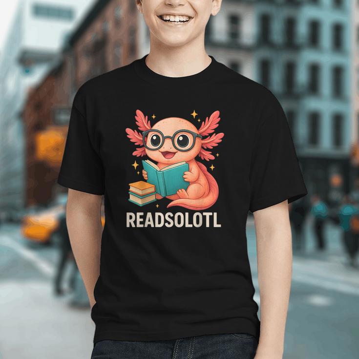 Readsolotl Kawaii Axolotl Reading Book Lover Graphic Youth Readsolotl Kawaii Axolotl Reading Book Lover Graphic Youth