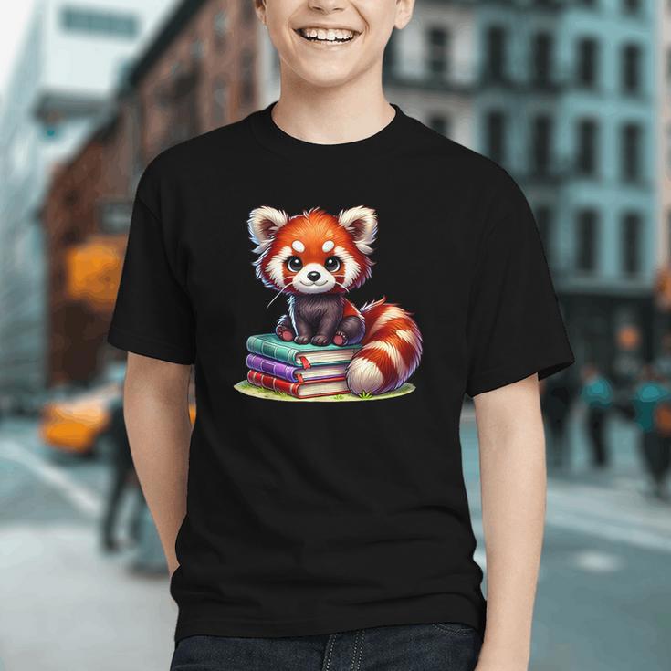 Red Panda Books Lover Reading Bookworm Graphic Youth