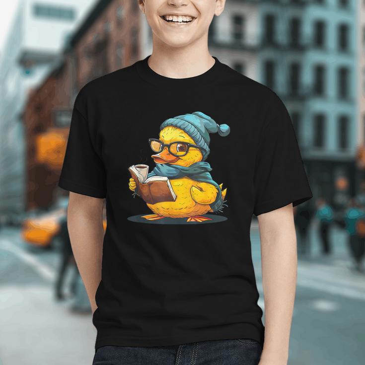 Rubber Duck Reading Book Rubber Duckie Reader Coffee Lover Graphic Youth Rubber Duck Reading Book Rubber Duckie Reader Coffee Lover Graphic Youth