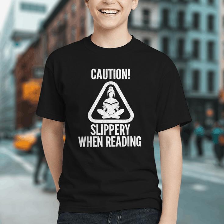 Slippery When Reading Unhinged Book Lover Meme Witty Graphic Youth