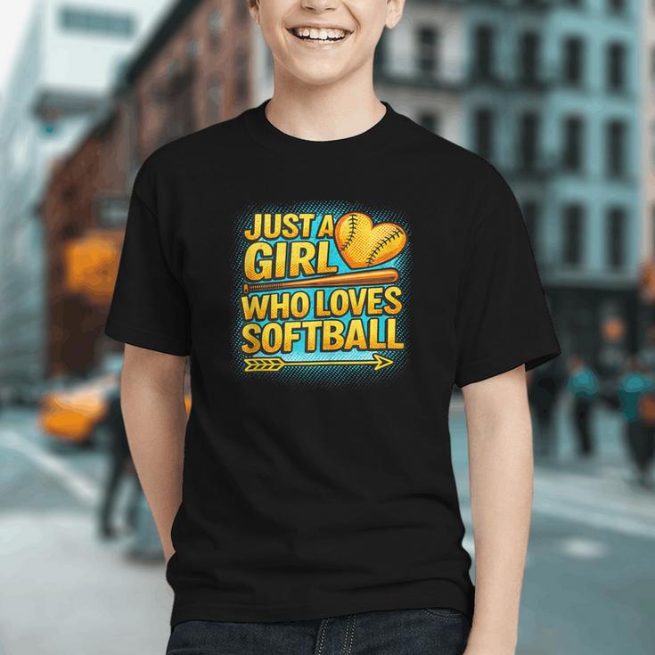 Softball Just A Girl Comic Book Style Graphic For Teens Graphic Youth Softball Just A Girl Comic Book Style Graphic For Teens Graphic Youth