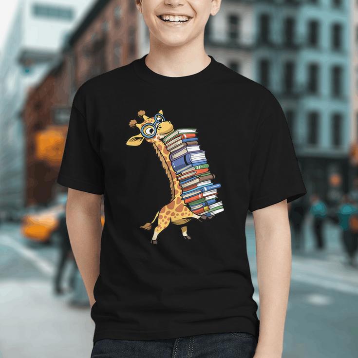 Teacher Shirt Giraffe Holding Books Bookworm Librarian Graphic Youth Teacher Shirt Giraffe Holding Books Bookworm Librarian Graphic Youth