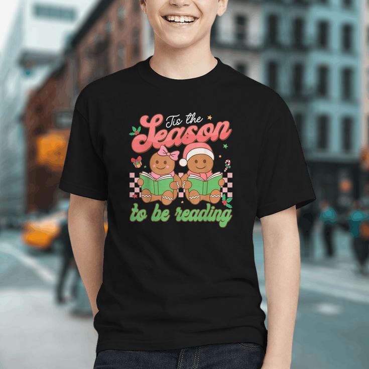 Tis The Season Book Reading Gingerbread Teacher Librarian Graphic Youth
