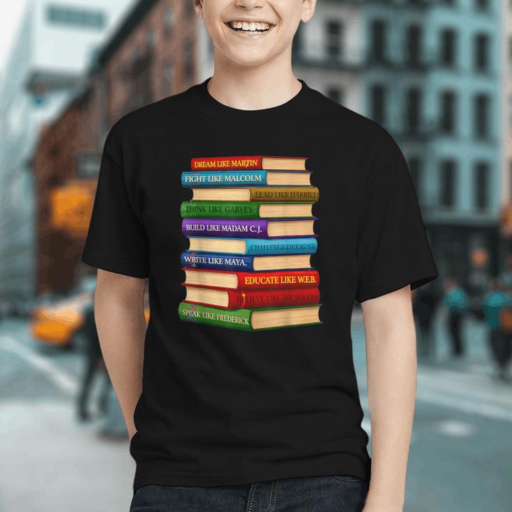 History Month Educated Black Leaders Reading Books Graphic Youth
