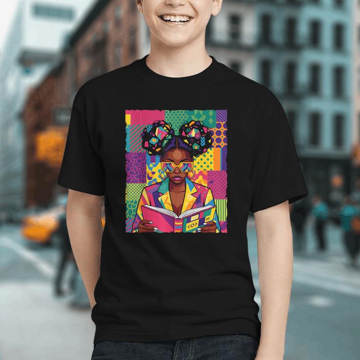 History Month Educated Black Women Girls Reading Book Graphic Youth