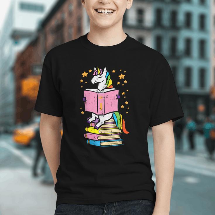 Unicorn Read Reading Book Librarian America Girls Women Graphic Youth