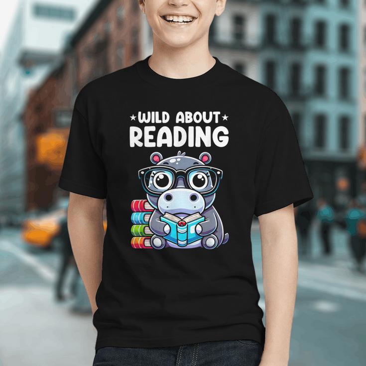 Wild About Reading Book Lover Hippo Graphic Youth