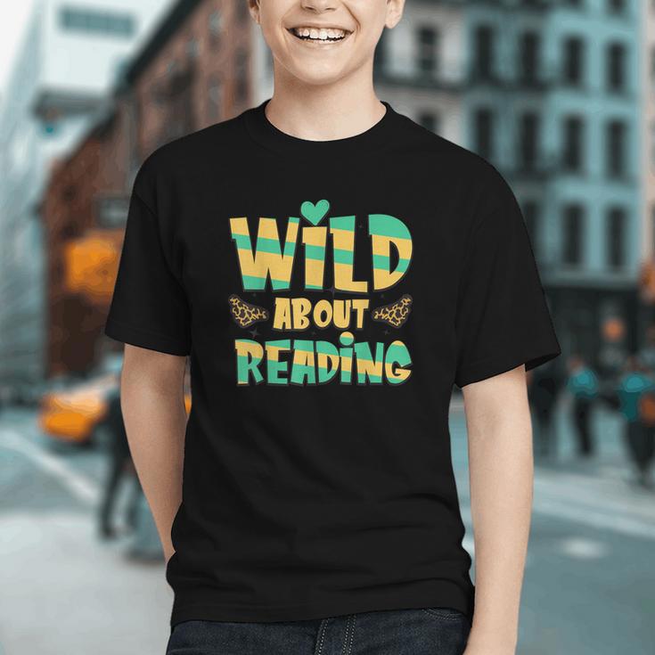 WILD ABOUT READING I Love Books Bookworm Library Day Graphic Youth