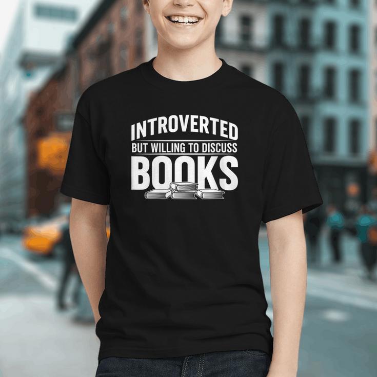 Women's Introverted But Willing To Discuss Books Graphic Youth