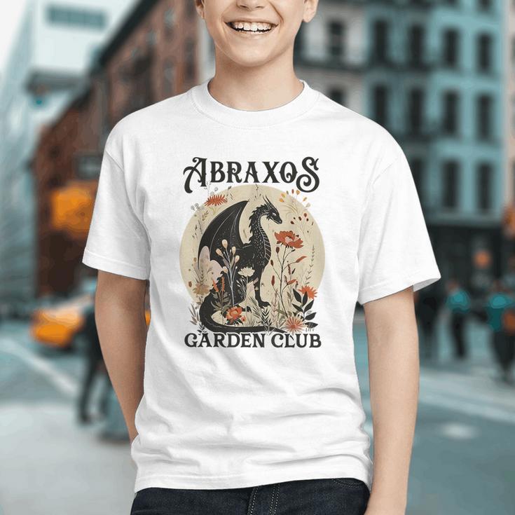 Abraxos Flower Garden Club Book Lover Fantasy Dragon Bookish Graphic Youth